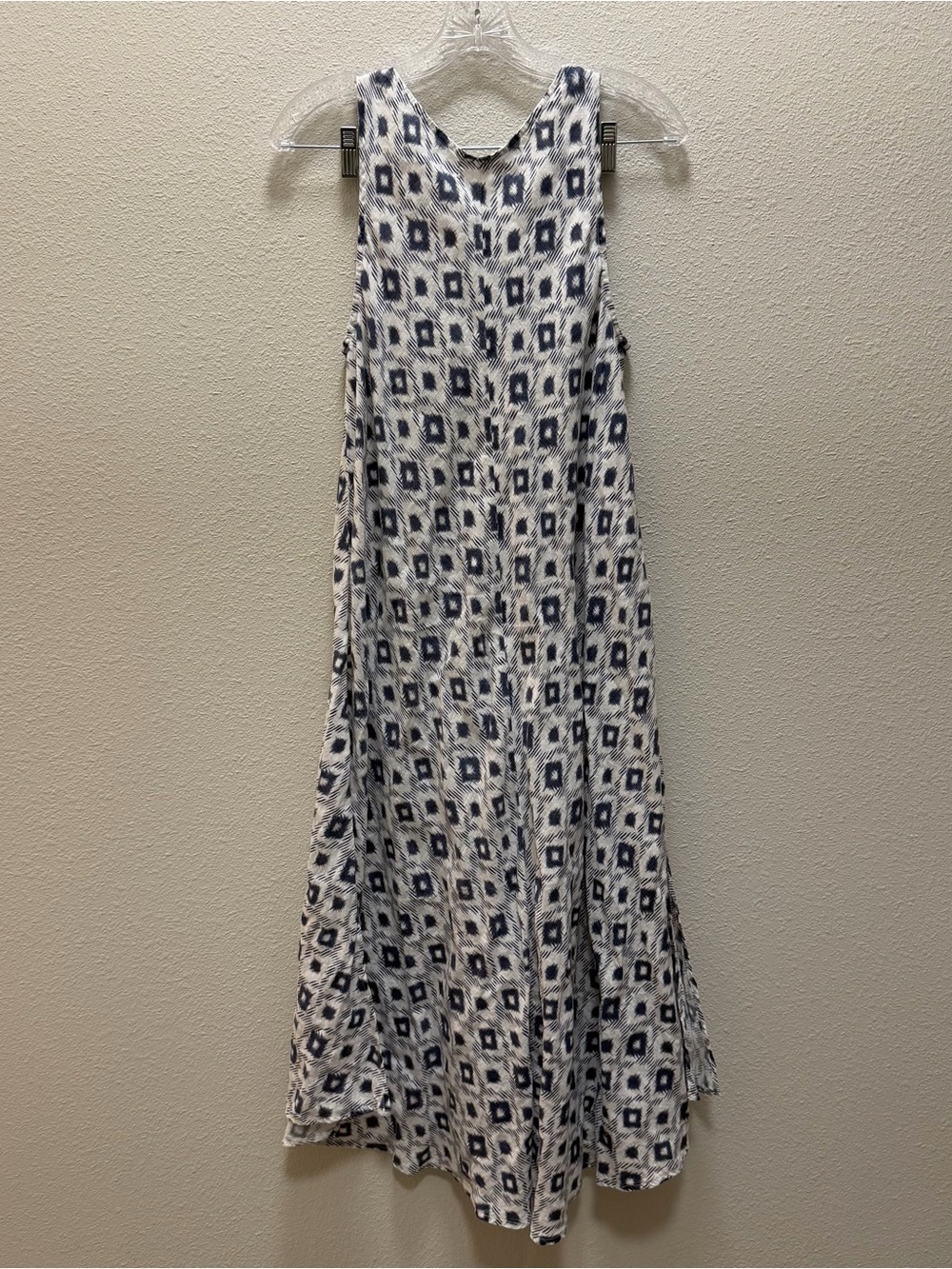 CP Shades, 100% Linen, Tank Swing Printed Midi Dress with Pockets | Women’s XS